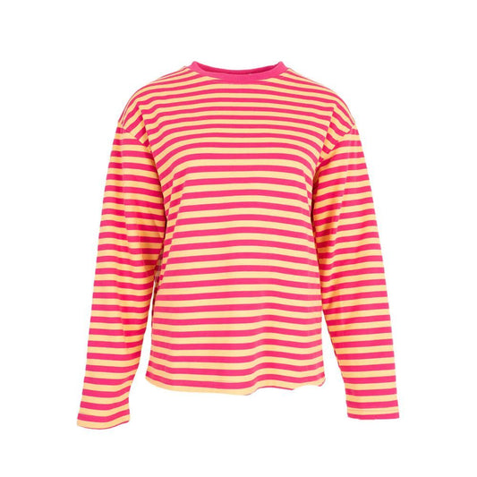 Streep shirt - Geel/roze