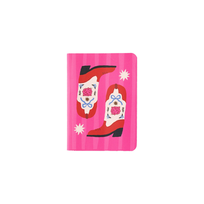 All the luck in the world - Mini soft cover notebook Western Boots