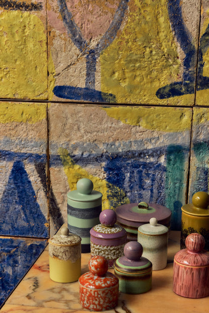PRE ORDER - HKLIVING - 70s ceramics: Jar - Custard
