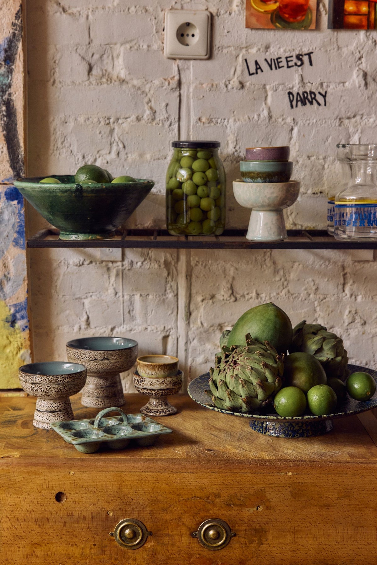 PRE-ORDER - HKLIVING - 70s ceramics: Egg Tray - Minty