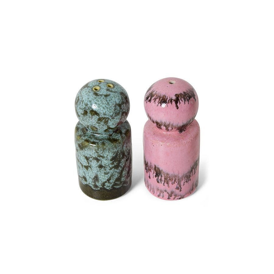 HKLIVING - 70s ceramics peper & zoutstel - Baroque