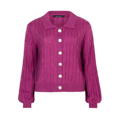 Ydence | Knitted top Colette | Pink purple