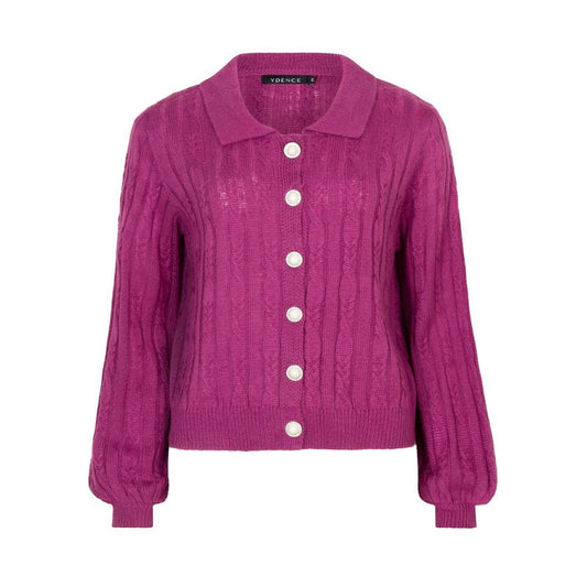 Ydence | Knitted top Colette | Pink purple