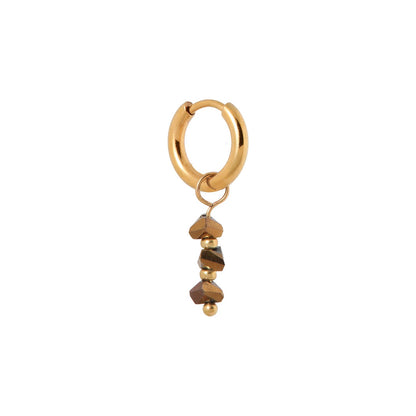 Label Kiki - Triple Brown Hoop gold