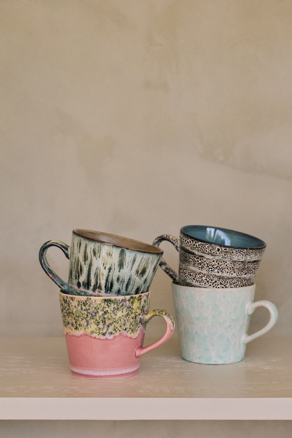 PRE-ORDER - HKLIVING - 70s ceramics: Cappuccino mug - Lotus