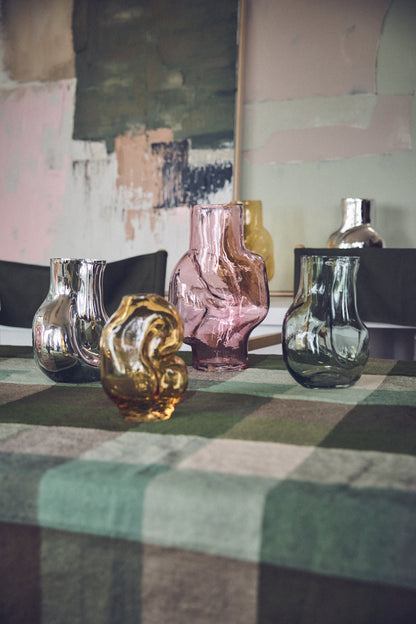 HKLIVING - Gleam Glazen Vaas - Roze