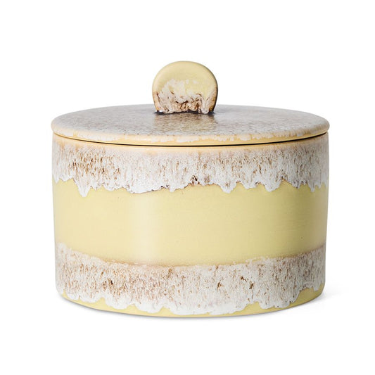 PRE-ORDER - HKLIVING - 70s ceramics: Cookie jar - Custard