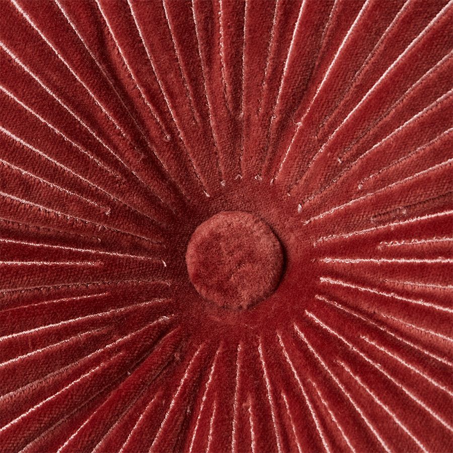 HKLIVING - Round ripple cushion burgundy