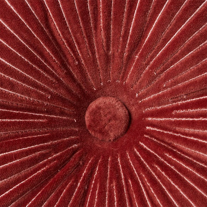 HKLIVING - Round ripple cushion burgundy