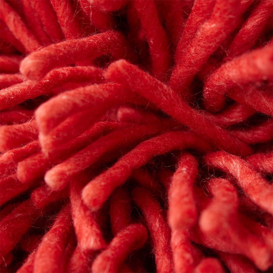 HKLIVING - Rugged woolen cushion - Cherry Red
