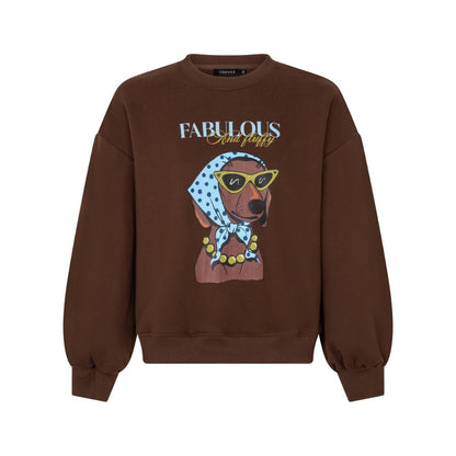 Ydence | Sweater Fabulous and fluffy | Brown