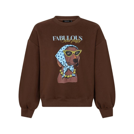 Ydence | Sweater Fabulous and fluffy | Brown