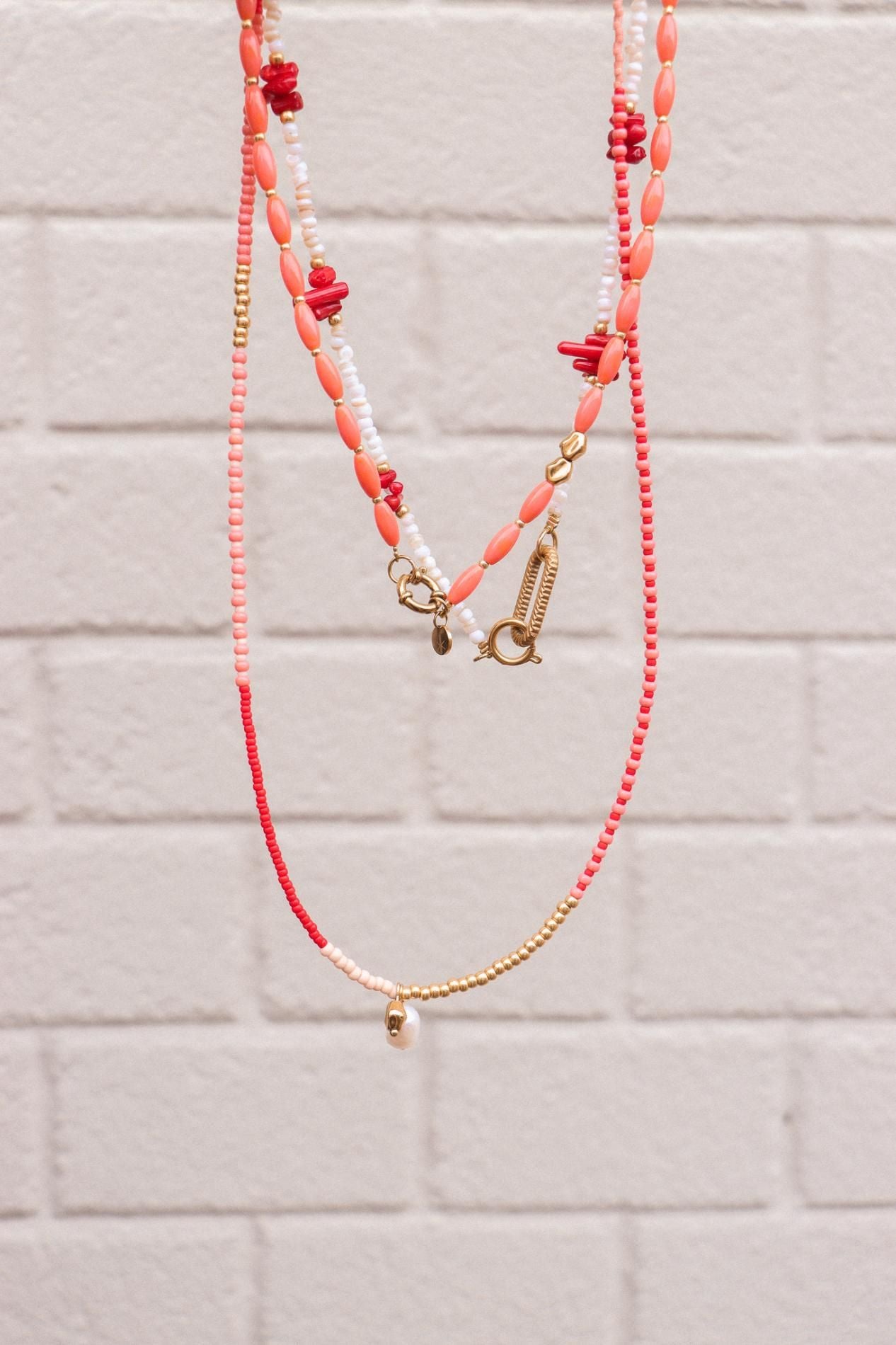 Label Kiki - Coral Crush Necklace Gold