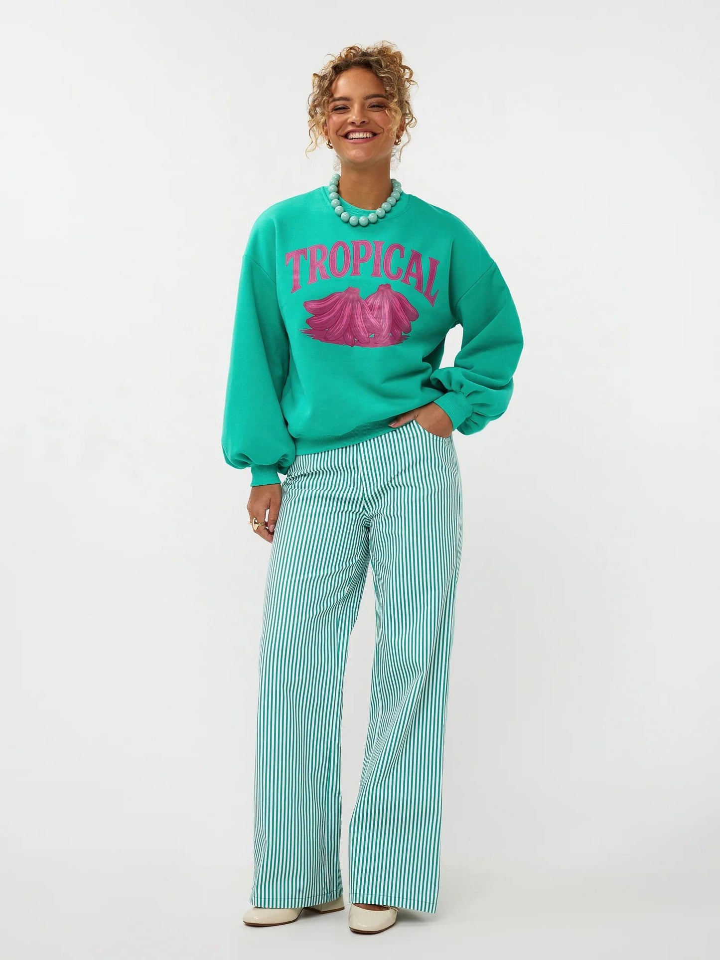 Ydence | Sweater Tropical | Sea Green