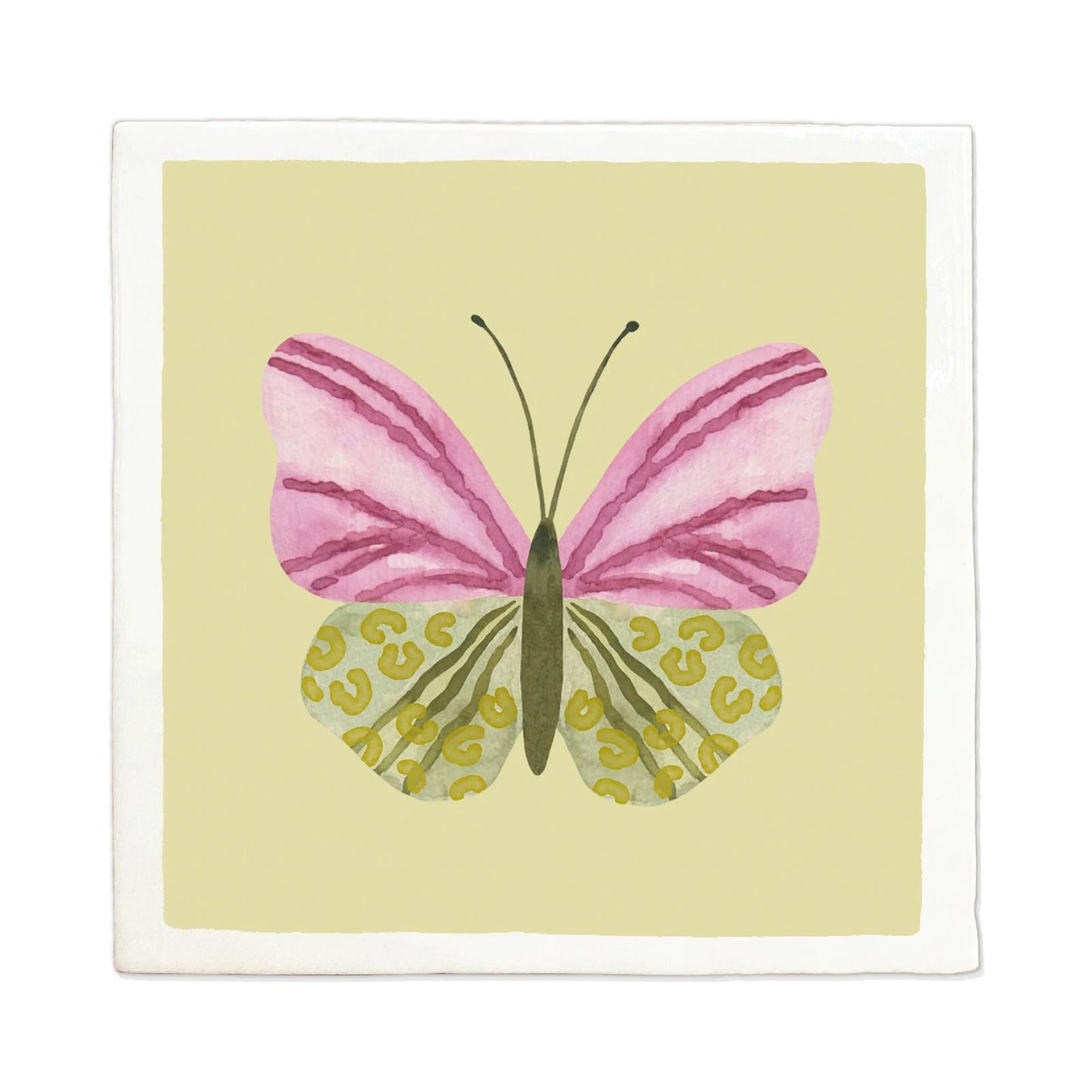 Tegeltje Liefs Karlijn - Vlinder Groen/Roze