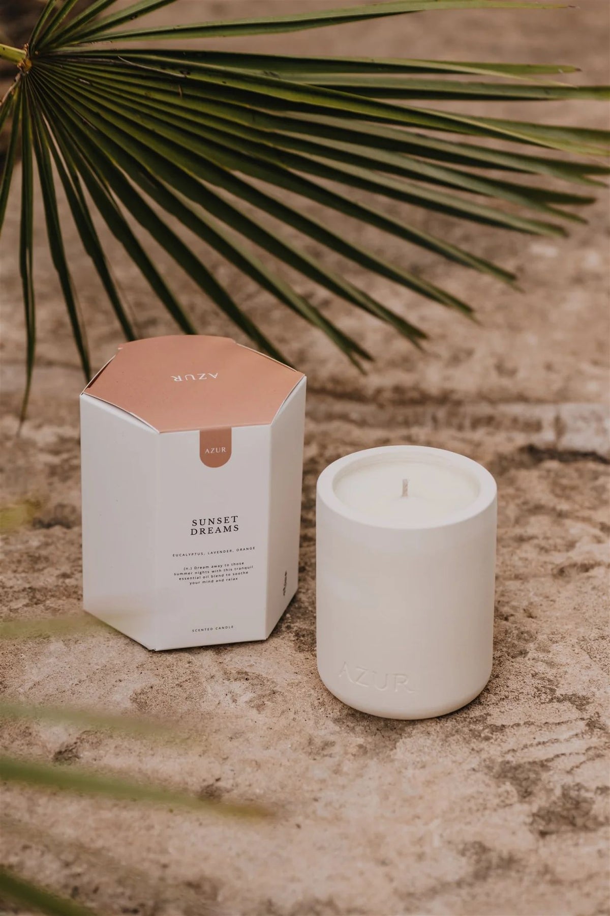Azur Natural Bodycare - Geurkaars - Sunset Dreams
