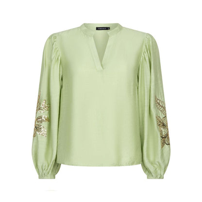 Ydence | Blouse Rose | Soft green