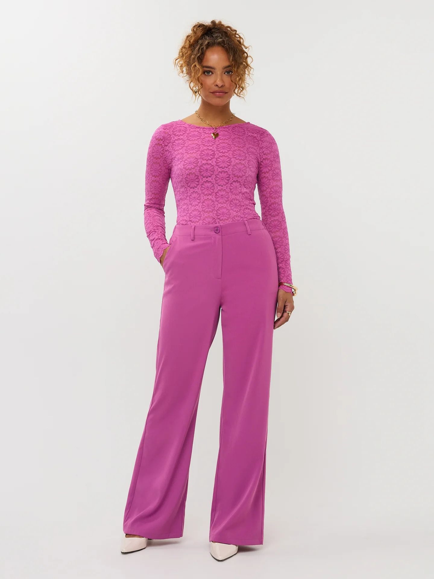 Ydence | Pants Solange | Fuchsia purple