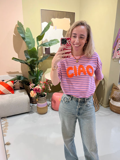 T-shirt Ciao - Paars/roze