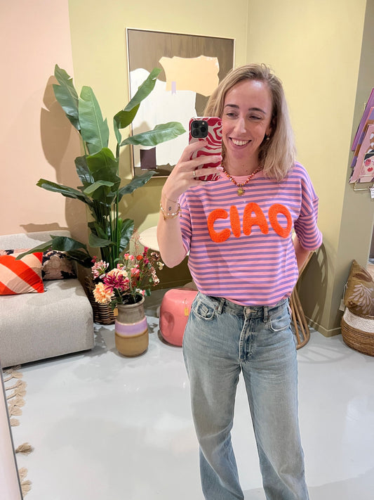 T-shirt Ciao - Paars/roze