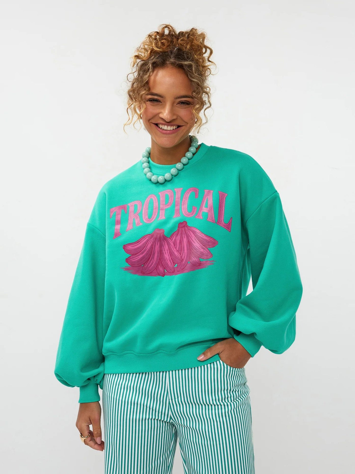 Ydence | Sweater Tropical | Sea Green