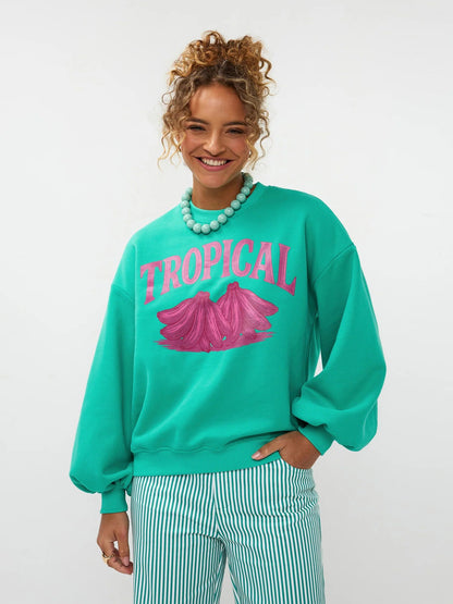 Ydence | Sweater Tropical | Sea Green