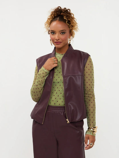 Ydence | Gilet Inez | Aubergine
