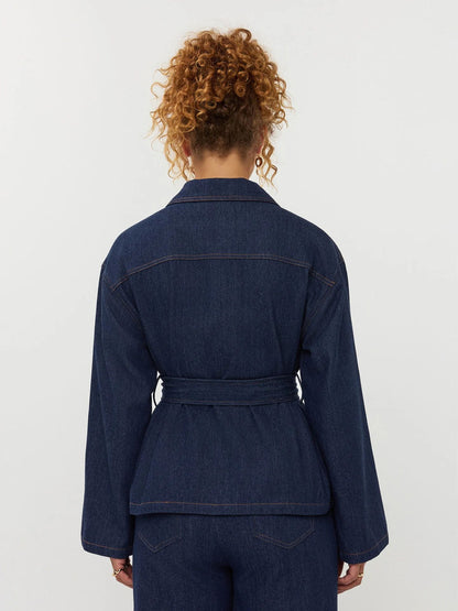 Ydence | Blouse Amina | Dark denim