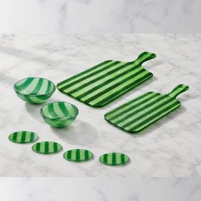 Borrelplank glas S - Groen