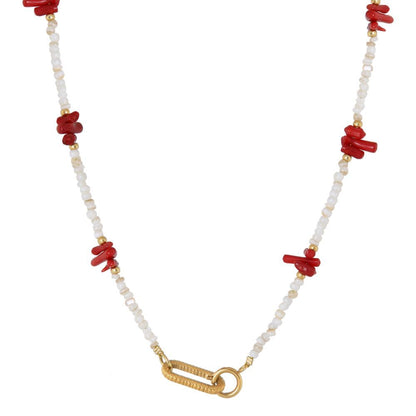 Label Kiki - Coral Crush Necklace Gold