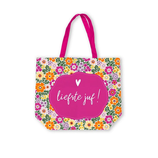 Canvas tas - Liefste juf
