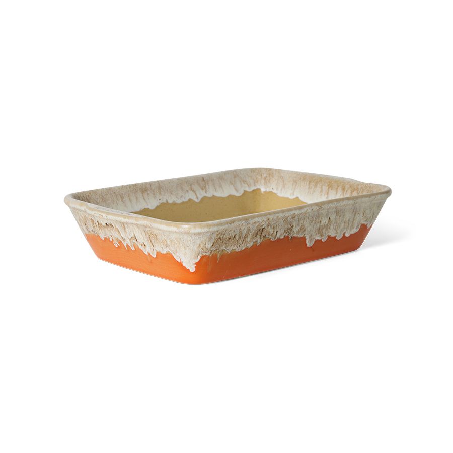 PRE-ORDER - HKLIVING - 70s ceramics: Ovenschaal small - Fierce