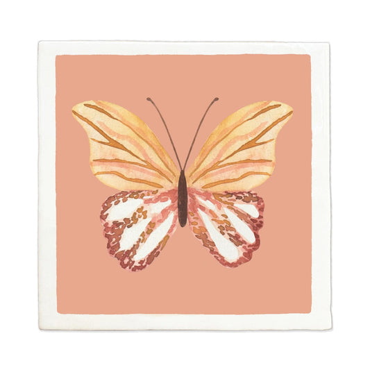 Tegeltje Liefs Karlijn - Vlinder Rose/Okergeel