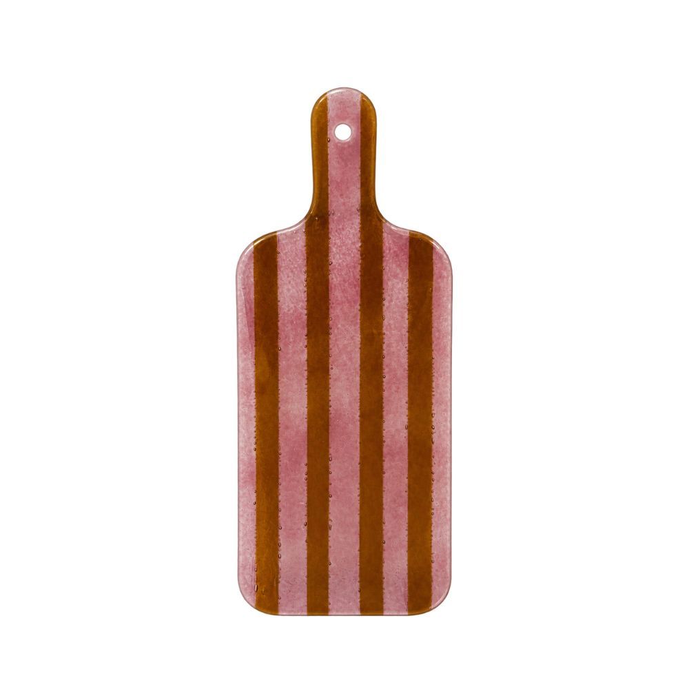 Borrelplank glas S - Roze/Oranje
