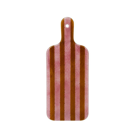 Borrelplank glas S - Roze/Oranje