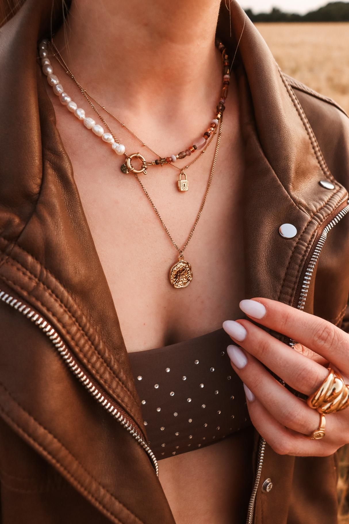 Label Kiki - Gold rush ketting goud
