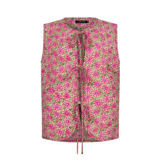 Ydence | Gilet Esmira | Pink flower