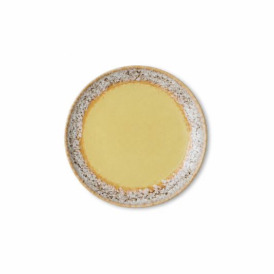PRE-ORDER - HKLIVING - 70s ceramics: Dessert plate - Custard