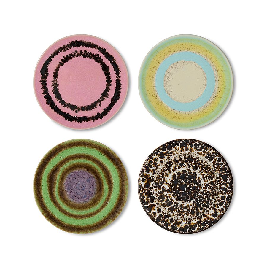 PRE-ORDER - HKLIVING - 70s ceramics: onderzetters set van 4 - Final Touch