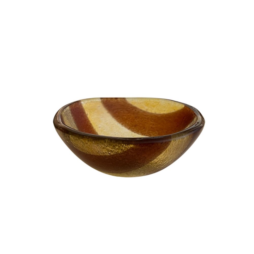 Schaaltje glas M - Amber/Bruin