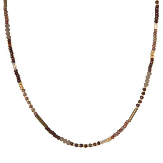 Label Kiki - Necklace Gold - Chique brown