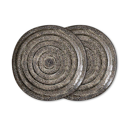 PRE-ORDER - HKLIVING - 70s ceramics: Side plates set van 2 - Brew
