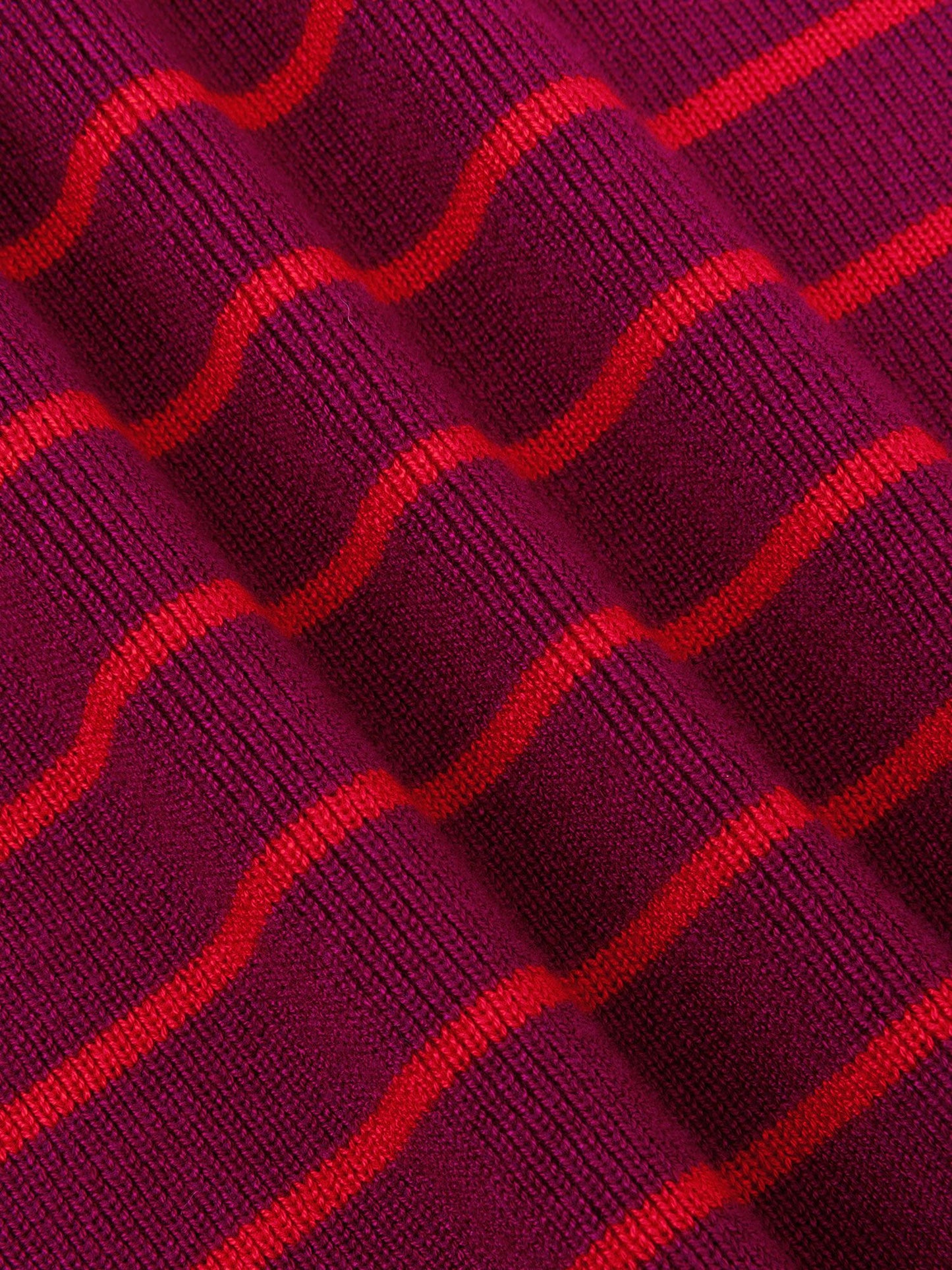 Ydence | Knitted Top Devina | Fuchsia purple/red