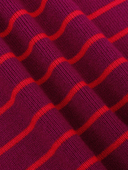 Ydence | Knitted Top Devina | Fuchsia purple/red
