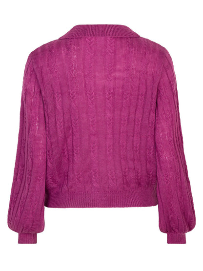 Ydence | Knitted top Colette | Pink purple
