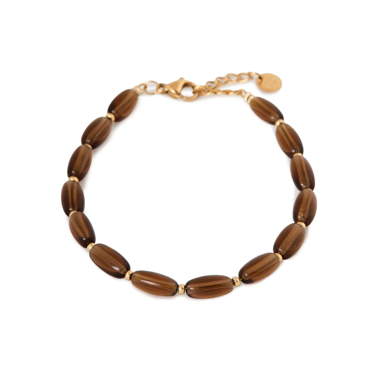 Label Kiki - Bracelet Gold - Chocolate Beads