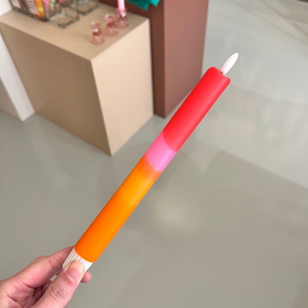 Led Kaars - 4 kleuren rood/roze/oranje