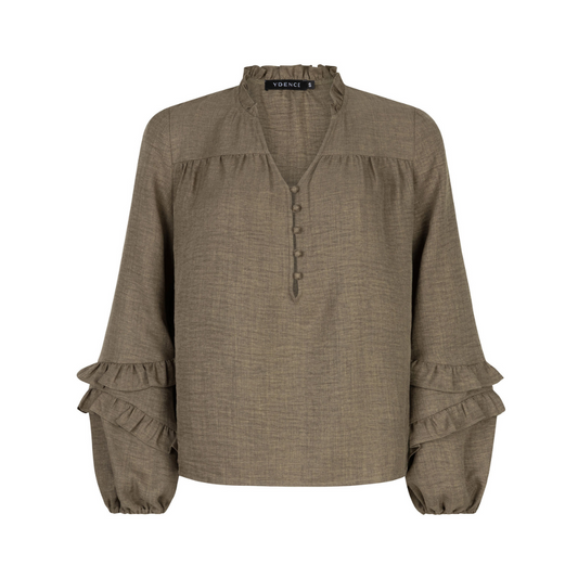 Ydence | Blouse Jacky | Mud