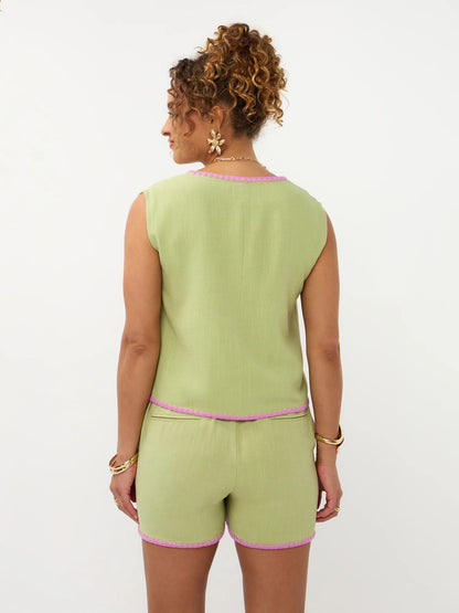 Ydence | Gilet Billie | Matcha Green