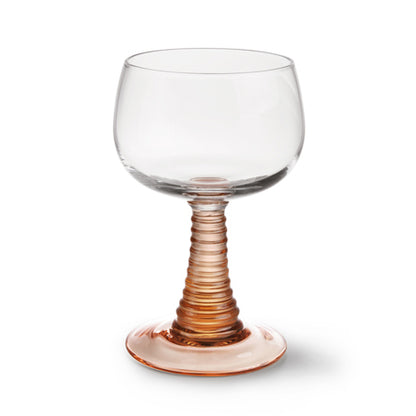 HKLIVING - Swirl wijnglas - Nude